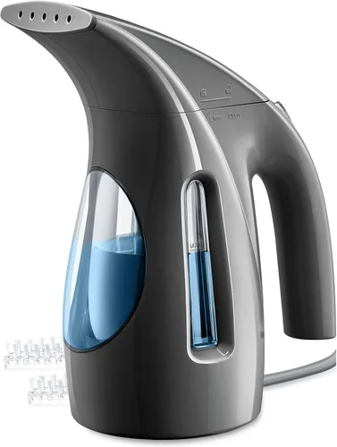 Miniatura 14 de HiLIFE Vaporizador para ropa, diseño portátil de mano, gran capacidad de 240ml, 700W, vapor penetrante fuerte, elimina arrugas, para el hogar