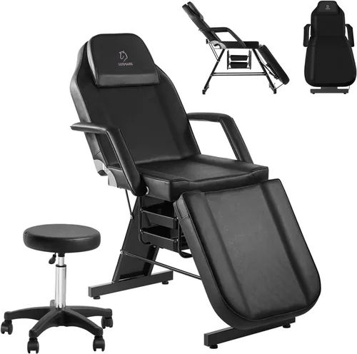 Miniatura 14 de Silla facial mesa de masaje de 73 pulgadas, cama de masaje multiusos de 3 secciones, silla de tatuaje profesional, equipo de spa para spa facial