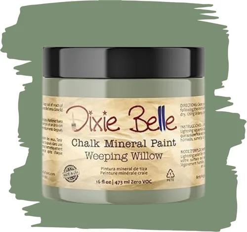 Miniatura 128 de Dixie Belle Paint Company - Pintura con acabado de tiza para muebles, color negro (Caviar), 1 galón, 128 fl oz, pintura mineral color rosa intenso