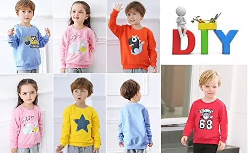 Miniatura 7 de ALALIMINI Sudaderas para niños y niñas, cuello redondo, de algodón, de manga larga