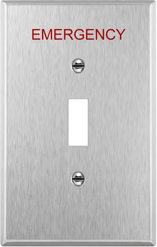 Miniatura 84 de ENERLITES Placa de Pared Metálica para Interruptor de Luz de Palanca, Acero Inoxidable 201, Resistente a la Corrosión, Tamaño Estándar 1-Gang 4.50