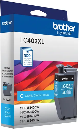 Miniatura 7 de Brother Cartucho de tinta genuino LC402XLC de alto rendimiento cian