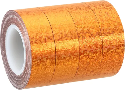 Miniatura 11 de PATIKIL Cinta brillante con purpurina de 0.591 in x 16.4 ft, paquete de 4 cintas adhesivas holográficas decorativas autoadhesivas para álbumes