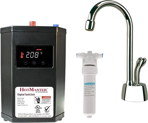 Miniatura 14 de Westbrass DT1F272-62 Develosah - Grifo dispensador instantáneo de agua fría y caliente de 9 pulgadas con sistema de tanque digital HotMaster