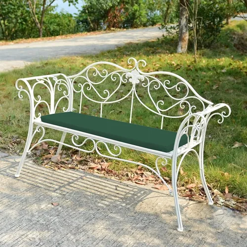 Miniatura 11 de Cojín impermeable para silla de banco para interior y exterior, cojín de asiento para jardín largo