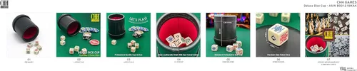 Miniatura 8 de CHH SS-CQG-7815 - Taza de cuero de lujo con 5 dados de póquer