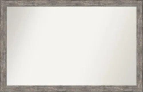 Miniatura 183 de Amanti Art Silver Bathroom Mirror for Over Sink, 24x49 Custom Made Marred Pewter Rectangle Vanity Mirror, Oversize Casual Wood Frame, Hangs Estaño