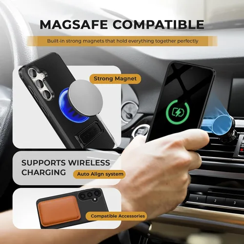 Miniatura 5 de MOTIVE Funda diseñada para Samsung Galaxy S25 Plus con clip para cinturón, compatible con MagSafe Qi2, protección contra caídas de grado militar