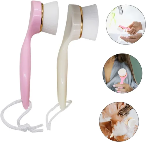 Miniatura 7 de Juego de cepillos faciales manuales, cepillo facial de mango largo para limpieza profunda, herramienta de cuidado de la piel, cerdas suaves