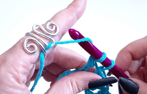 Miniatura 6 de Handmade Crochet Tension Ring ZigZag Wire Wrapped Knitting or Crochet Tool Crochet Gifts and Accessories Active