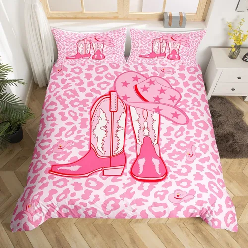 Miniatura 43 de Manfei Juego de funda de edredón occidental, tamaño individual, juego de ropa de cama de caballo de vaquero de 2 piezas, funda de edredón de cactus