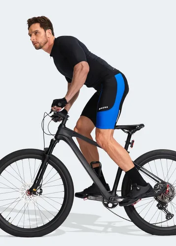 Miniatura 6 de Bikewa - Pantalones cortos de ciclismo para hombre, con acolchado 3D, para ciclismo de carretera o montaña, FPU 50+, bolsillos con cremallera