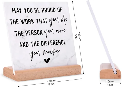 Miniatura 7 de Regalos para compañeros de trabajo para mujeres y hombres, regalo de oficina para compañeros de trabajo, placa inspiradora de decoración