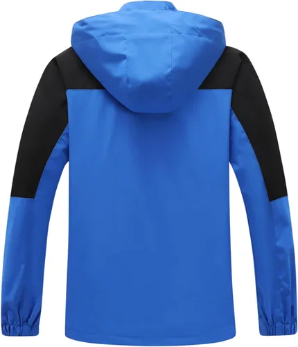 Miniatura 40 de GIISAM Chaqueta de lluvia para hombre, impermeable, ligera, para exteriores, rompevientos con capucha