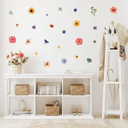 Miniatura 11 de Calcomanías de pared de cactus - Juego de 12 calcomanías de vinilo de 8 pulgadas para pared para guardería, dormitorio, cocina, aula, decoración