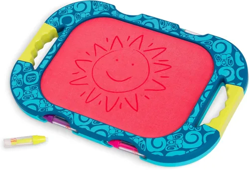 B. toys Tablero de dibujo de agua, juguete de viaje portátil, 4 bolígrafos, tablero de doble cara para niños pequeños, niños mayores de 18 meses,