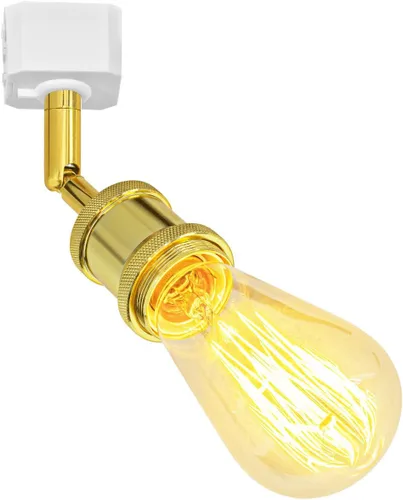 Miniatura 24 de Paquete de 1 unidad de diseño retro E26/E27 con base de título ajustable, ángulo de título rotado, sistema H, mini iluminación de cabeza de pista