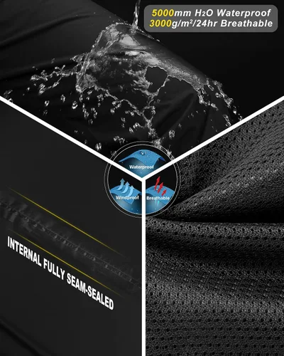 Miniatura 3 de 33,000ft Women's Rain Pants Lightweight Breathable Waterproof Pants Soft Windproof Overall Rain Pants for Hiking, Golf