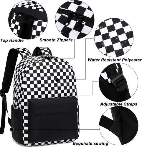 Miniatura 30 de Joyfulife Mochilas para niñas, mochilas para niños, mochilas para adolescentes, mochila para estudiantes escolares con lonchera, bolsas para lápices