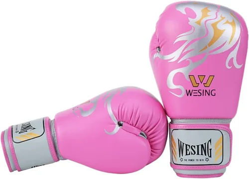 Miniatura 3 de Wesing - Guantes de boxeo para mujer, guantes de entrenamiento de boxeo de 10 onzas, guantes de boxeo para saco de boxeo, kickboxing, Muay Thai, MMA