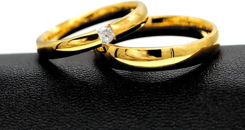 Miniatura 5 de Uloveido Y643 - Bandas de compromiso de boda de 0.118in y 0.157in de color dorado