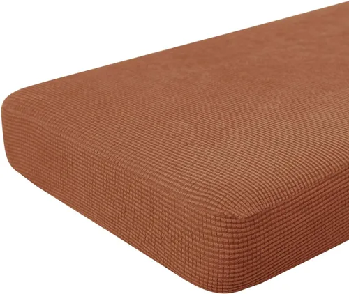 Miniatura 109 de Hokway Fundas de cojín elásticas para sofá Fundas de cojín para sofá Fundas de cojín de asiento de sofá Funda protectora de cojín(Chocolate, Mediano)