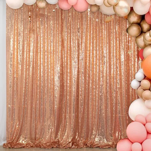 Miniatura 25 de ShinyBeauty PHOTOBOOTH - Fondo de tela de lentejuelas, telón de fondo de boda, telón de fondo óxido, cortinas de lentejuelas, cortinas de Negro