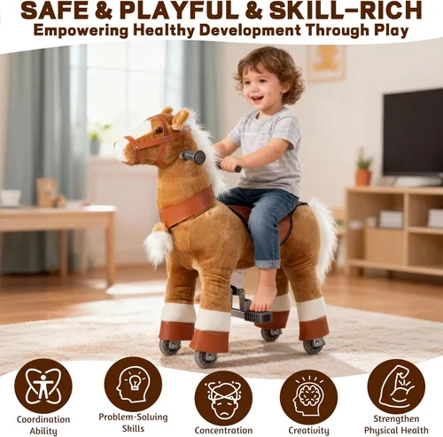 Miniatura 5 de Juguetes de Caballos para Montar, Juguetes de Caballos para Montar para Niños, Juguetes para Montar para Niños de 4-9 Años, Juguetes de Animales