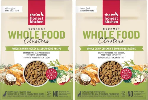 Miniatura 15 de The Honest Kitchen Alimento seco para perros en racimos de alimentos integrales de grado humano, carne de res y avena integrales, bolsa de 20 libras