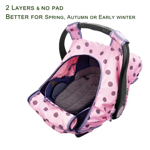 Miniatura 5 de Funda de asiento de automóvil para niñas, fundas de asiento de automóvil para asiento de automóvil infantil, toldo de cubierta de portabebés, Rosado