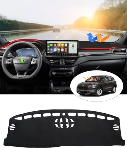 CARTIST Cubierta para Tablero Específica para Vehículo Compatible con Ford Escape 2020-2025 2026 (Sin HUD), Cubierta de Tablero para Accesorios del