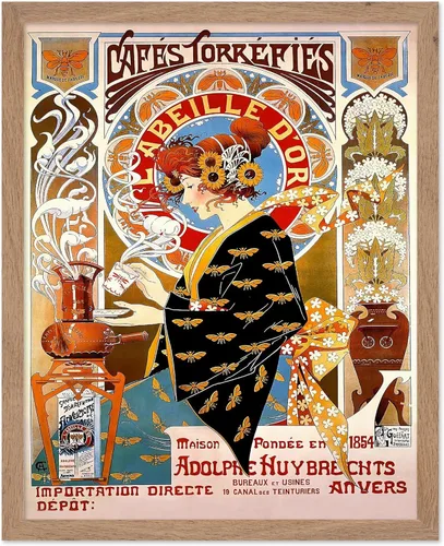 Poster Master Póster vintage de café Torrefies – Impresión retro de café tostado – Arte de pared de café – Arte para amantes del café – Decoración