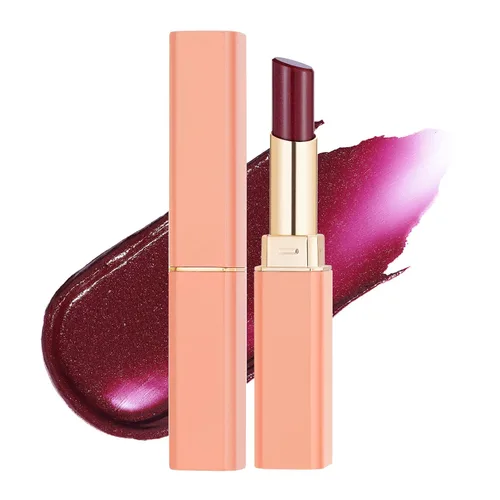 Miniatura 22 de Oulac Lápiz Labial Rosa Hidratante con Brillo - Lápiz Labial Hidratante Bálsamo Labial Tintado Brillante, Acabado Brillante Transparente Jugoso