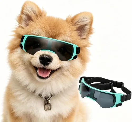 Miniatura 19 de NAMSAN Lentes de sol para perros de raza media, con protección UV para perros pequeños a medianos, resistentes al viento, antivaho, a prueba