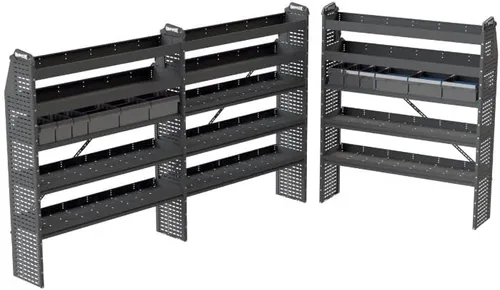 Knapheide Van Equipment BP666H, paquete de estantería de base de camioneta fija, techo alto (tránsito, veloción, Promaster)