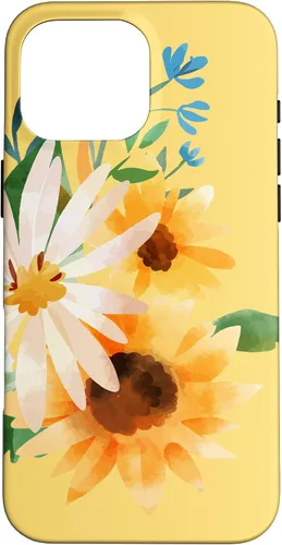 Miniatura 19 de iPhone 16 Yellow Sunflower Vintage Flower Petals Case