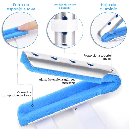 Miniatura 6 de Sopito - Férula para dedos, 3 piezas, soporte para dedos, estabilizador para dedos fracturados, enderezar nudillos con artritis, inmovilización, azul