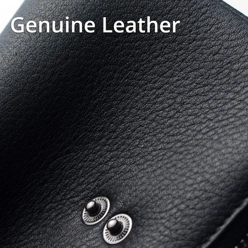 Miniatura 5 de Bveyzi - Billetera pequeña de cuero suave para mujer con bloqueo RFID, tarjetero para damas con doble bolsillo con cremallera