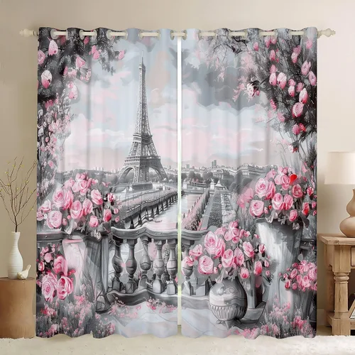 Miniatura 30 de Cortinas de ventana con bandera estadounidense, cortinas de fútbol para niños, 42 pulgadas de ancho x 84 pulgadas de largo, tratamientos de ventana