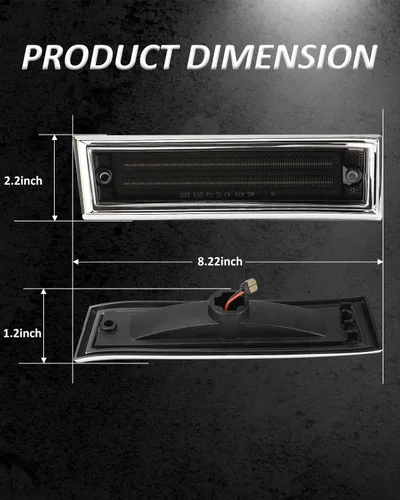 Miniatura 6 de Bestview Luces de posición laterales LED Compatibles con 1981-1991 Chevy C10 C20 C30 GMC C1500 C2500 Suburban Blazer Jimmy, lado del conductor