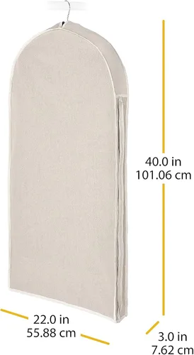 Miniatura 2 de Whitmor Bolsa de ropa con cremallera de lino natural, grande