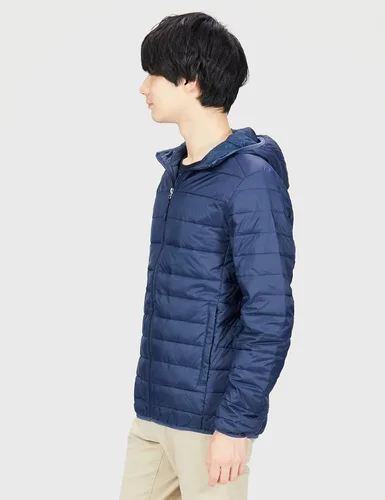 Miniatura 8 de Tienda Essentials Chaqueta acolchada con capucha ligera y resistente al agua para hombre