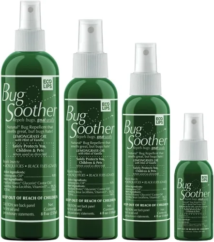 Bug Soother Spray Paquete Familiar Pequeño - Repelente y Disuasivo Natural para Insectos, Mosquitos y Mosquitos con Aceites Esenciales - 100%