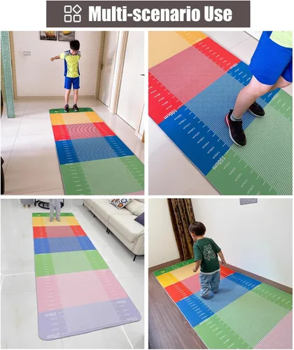 Miniatura 2 de ZIMGOD Colorida alfombra larga de entrenamiento de salto, tapetes de prueba de ejercicio multifuncionales, tapete de entrenamiento de gimnasio