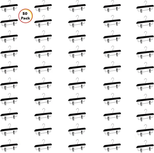 Miniatura 24 de Abs - Perchas de plástico para pantalones, perfectas para faldas, pantalones, pantalones de vestir, jeans y más, juego de 5 unidades, color dorado