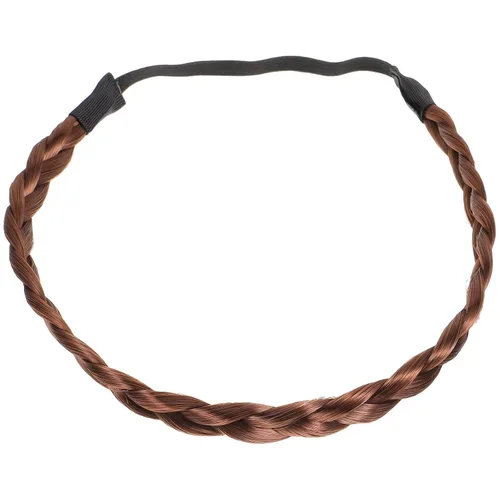 FRCOLOR Trenzas gruesas y anchas trenzadas de cabello sintético trenzado elástico para mujer, diadema trenzada para mujer, diadema ancha y gruesa,
