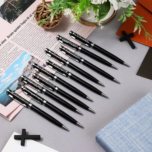 Miniatura 5 de Fumete 20 bolígrafos cristianos a granel para el Día del Padre Cristiano, regalos de la iglesia cristiana con versículos de la Biblia, suministros