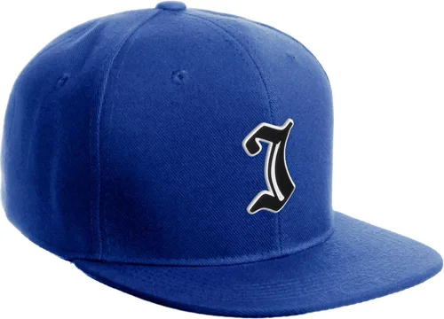 Miniatura 1724 de Daxton Gorra clásica con visera de billete plano con letras del alfabeto inglés antiguo de la A a la Z
