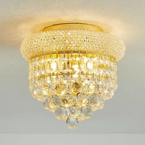 Miniatura 19 de Lámpara de Araña de Cristal de 3 Luces Empotrada en el Techo para Sala de Estar, Comedor, Dormitorio, Vestíbulo, Entrada, Pasillo, Armario, Baño