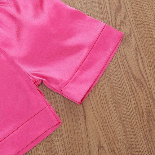 Miniatura 23 de Conjunto de pijama de manga larga con botones para niña pequeña, conjunto de ropa de dormir